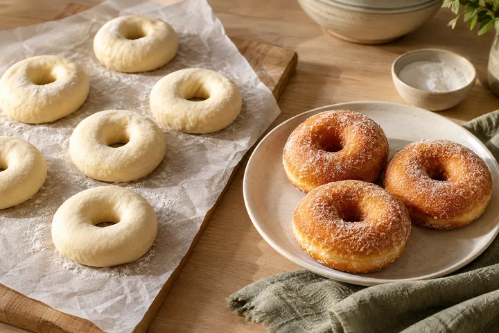 Doughnut dough and finished-food inspiration