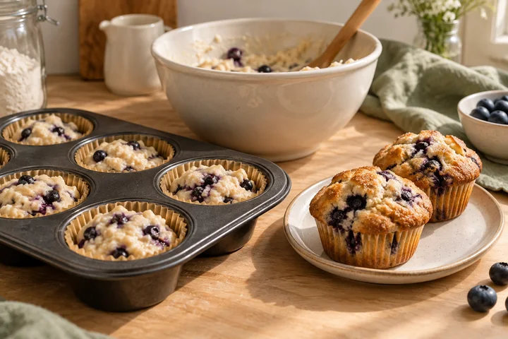 Muffin dough and finished-food inspiration
