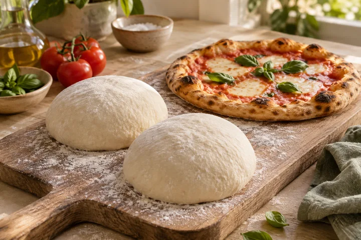 Pizza dough and finished-food inspiration